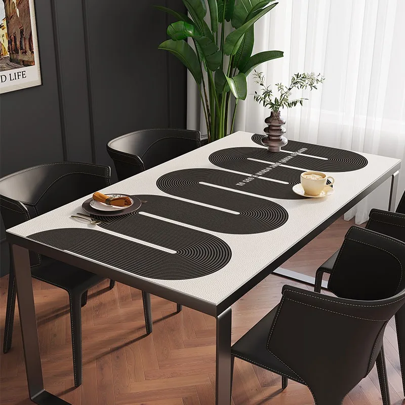 

Light Luxury Dining Table Mat PVC Waterproof Oil-proof Anti-scald Soft Mats Anti-slip Wear-resistant Coffee Table TV Cabinet Mat