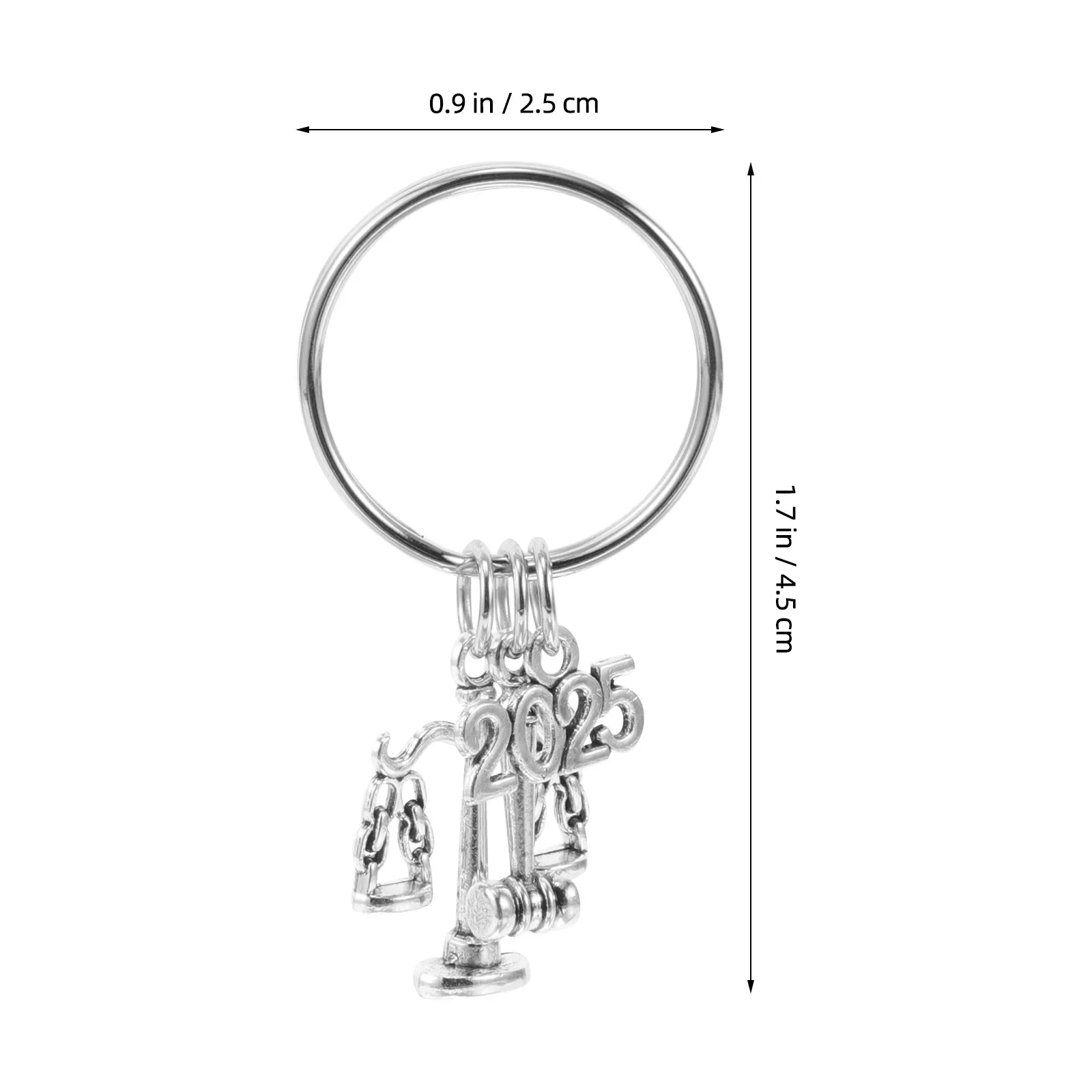 Justice Scale and Gavel Lawyer Keychain Metal Alloy Key Holder for Car Keys Backpack Purse Handbag Graduation Party Favors Law