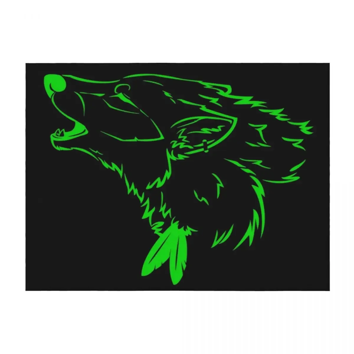 

Howl (green) Throw Blanket Thins Flannels Beautifuls For Decorative Sofa Blankets