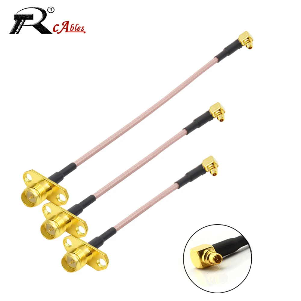 

10PCS RG316 Cable MMCX Male90 to RP SMA Female Flange Panel Mount Pigtail FPV Antenna Extension Cord for TBS Unify Panda RC VTX