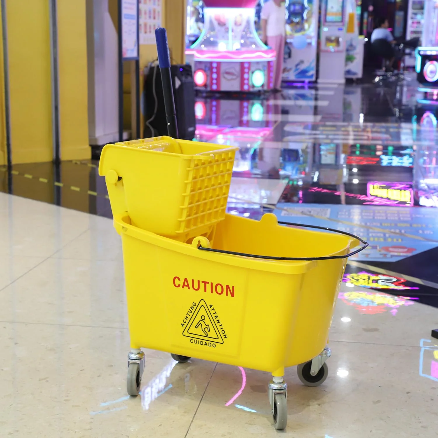 

24L Standard Edition Hand Pressure Mop Bucket for Household And Commercial Use - Durable Cleaning Tool for Floor Care
