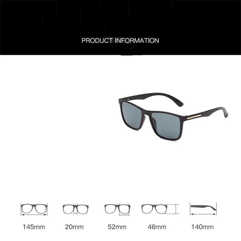 0 -0.5 -0.75 To -6.0 Night Vision Anti-Glare Prescription Sunglasses With Cylinder UV400 Square Myopia Sun Glasses +1.0 To +4.0