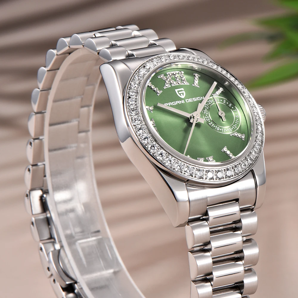 Pagani Design Brand 2026Top Luxury Women's Quartz Watch Waterproof Sapphire Crystal Women's Watch Calendar Stainless Steel Strap
