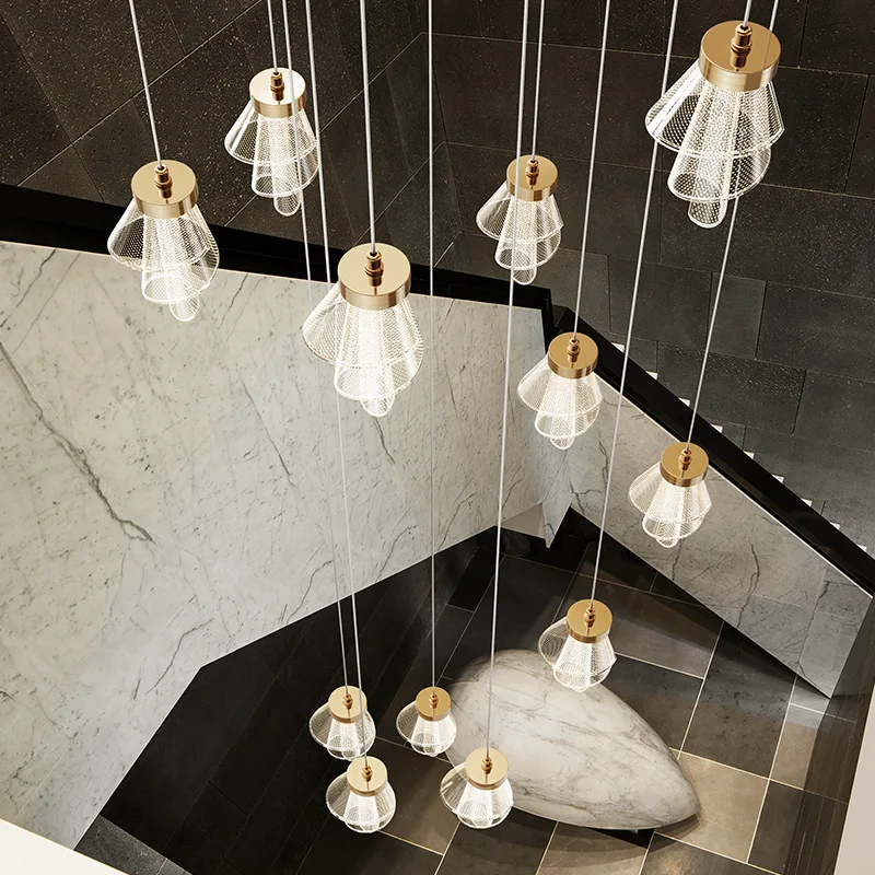 أضواء LED أكريليك متدلية ، مصابيح ، بريق ، الفقرة تيشو ، صالون ، سالا ، ستار ، تيتو أفيزيلر