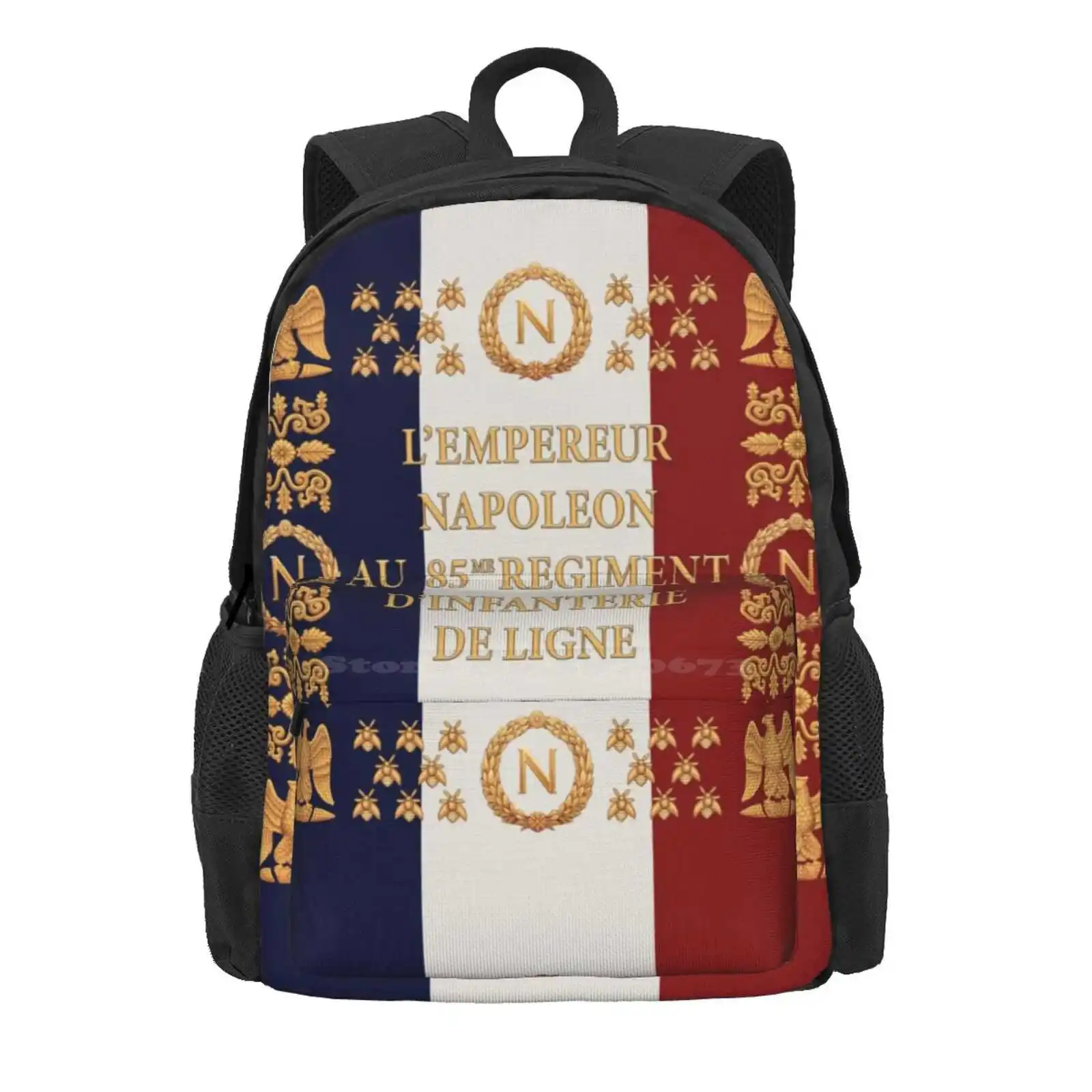 Napoleonic French 85Th Regimental Flag Hot Sale Schoolbag Backpack Fashion Bags Flag Drapeaux Regiment France History