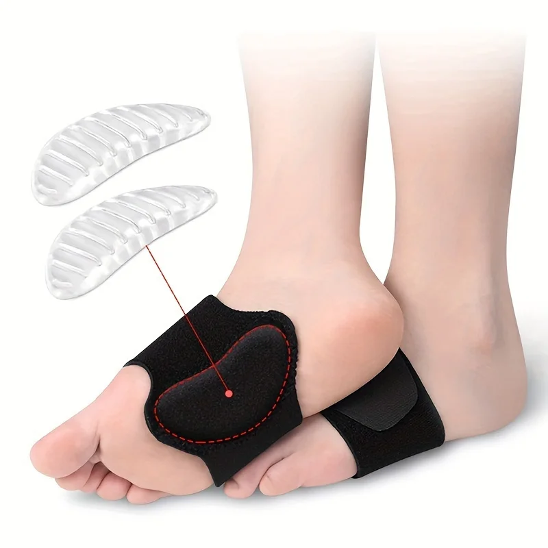 2pcs Unisex Compression Arch Support Brace For Men & Women, For Flat Feet High Arches Fallen Arches