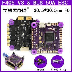 YSIDO F405 V3 3-6S 30X30 FC&ESC FPV Stack BMP280 F405 Flight Controller BLHELIS 50A 4in1 ESC for FPV Freestyle Drone Model