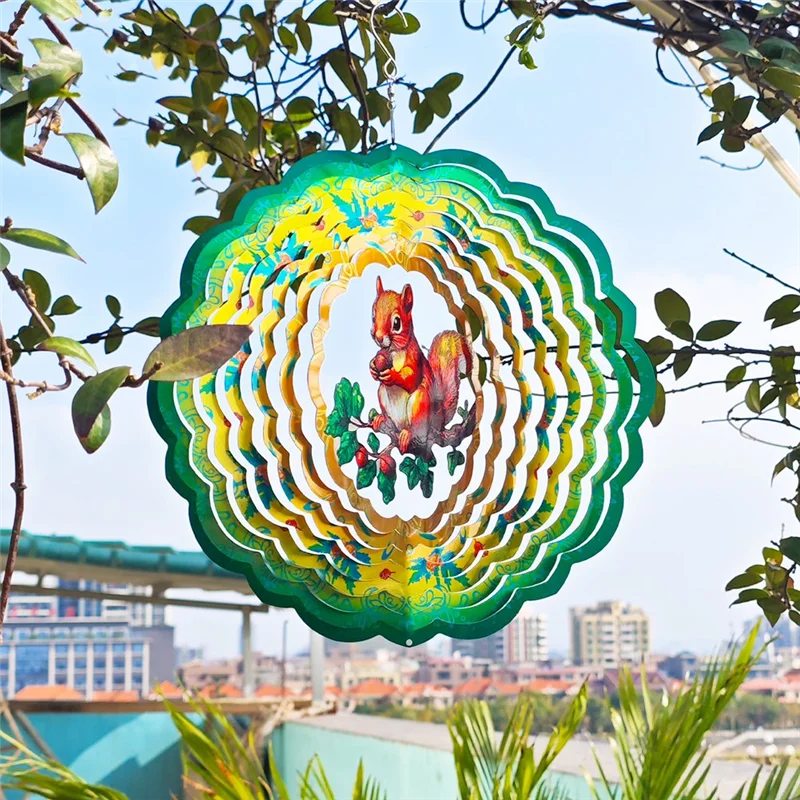 

Wind Spinner Yellow And Green Squirrel Wind Spinner Stainless Steel Windspinners