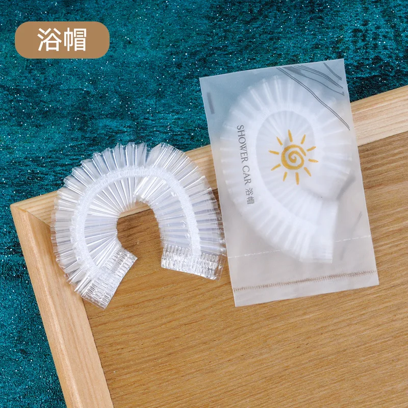 

Disposable Shower Cap High-end Hotel Shower Cap Waterproof Beauty Salon Large Thick Head Cover Independent Packaging Enlarged