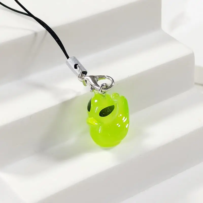 Glowing Cat Resin Keychain Cute Glow in The Dark Bag Accessory Mobile Phone Pendant for Backpacks Valentine Gift