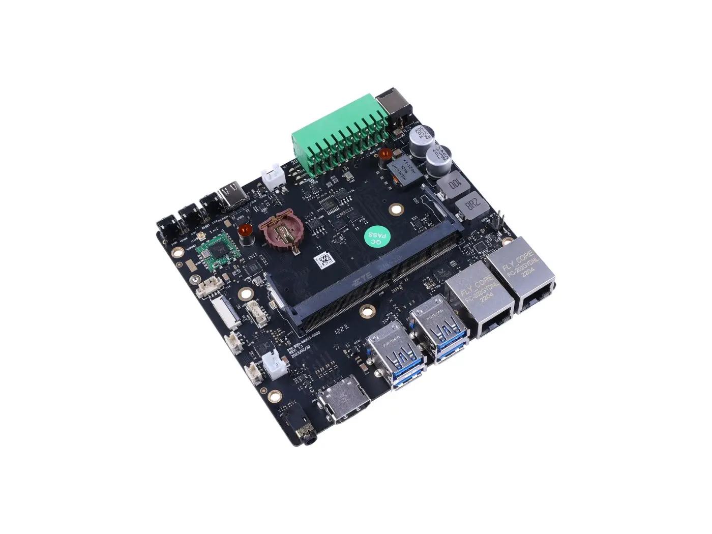 A607 Carrier Board for Jetson Orin™ NX/Nano - 2x GbE, CAN/RS232/RS485, 6x USB, M.2 Key M, WiFi/BlueTooth, 12-36V DC