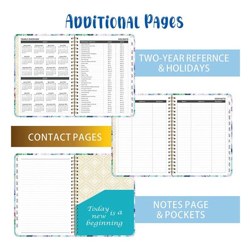 A5 Agenda Planner Notatnik spiralny Harmonogram Dziennik Artykuły papiernicze Notatniki Akcesoria szkolne Dziennik budżetowy