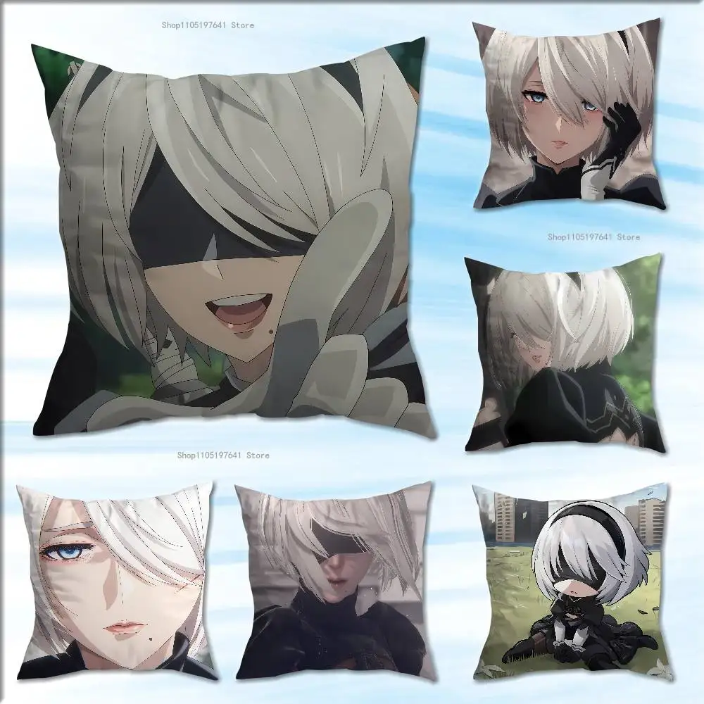 

Game Nier A-Automata 2B Pillow Case Cushion Cover Home Decor Birthday Gift Pillowcover