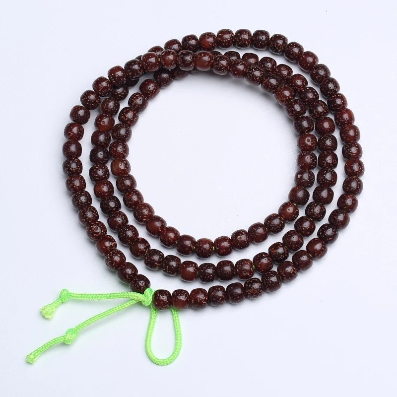 And Moon Bodhi Bracelet, 108 Vintage-Style Beads, High-Density Multi-Loop Hand-Held Necklace