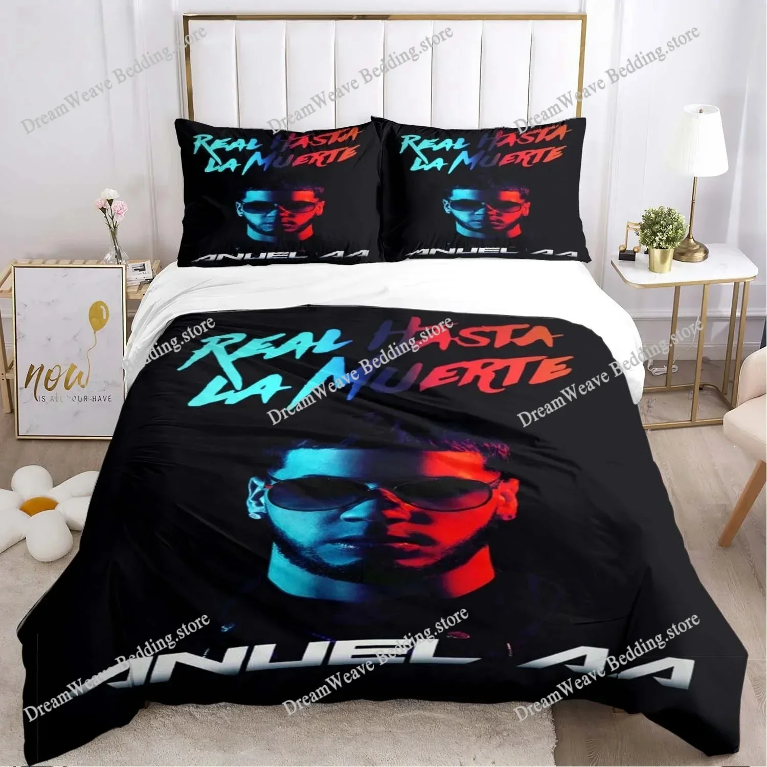 Hiphop Rapper Anuel AA Sheets Quilt Covers Bedding Dormitory Sheets Bedding Set Soft Warm Bedding Set Luxury Gift963963