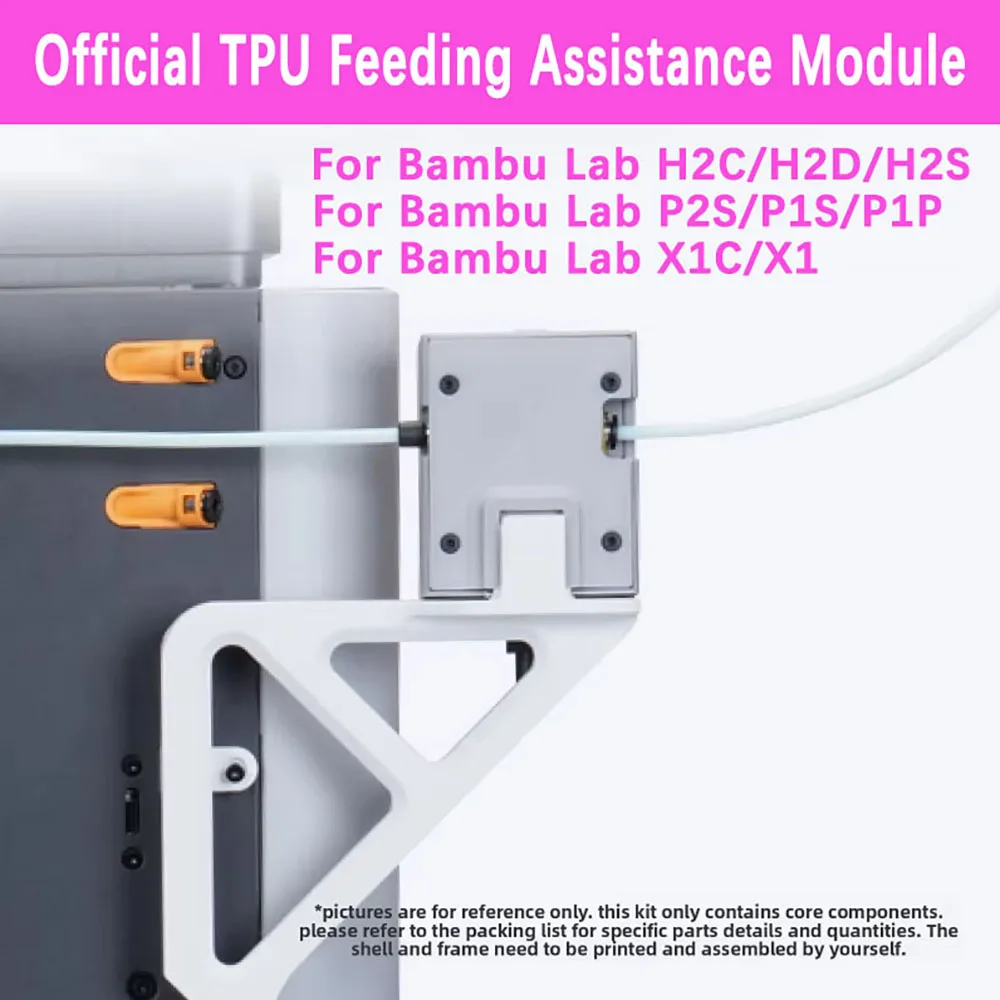 Offizielles Original TPU-Filament-Zuführhilfemodul für Bambu Lab H2C H2D H2S P2S P1S P1P X1 X1C 3D-Drucker-Zubehör