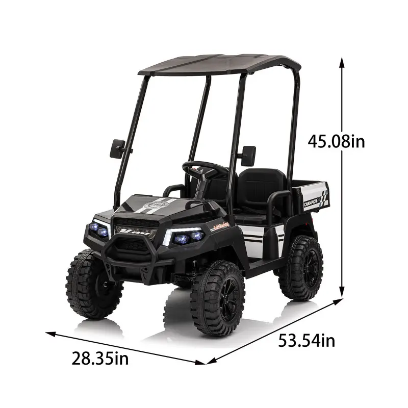 Wygodne sterowanie zapewnia kontrolę i bezpieczeństwo dziecięce - zdalnie sterowany fotelik samochodowy dla dzieci 24V XL, elektryczny samochód ciężarowy z pilotem - przestronny, 20-calowy.