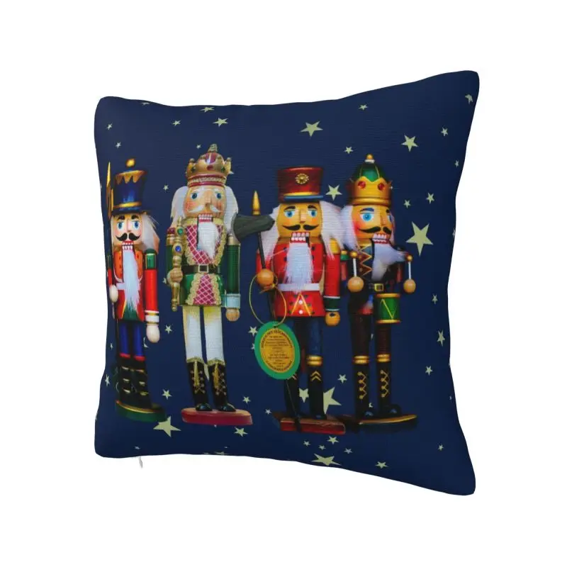 Holiday Nutcrackers Nordic Throw Pillow Covers Home Decor Christmas Nutcracker Cartoon Toy Soldier Cushion