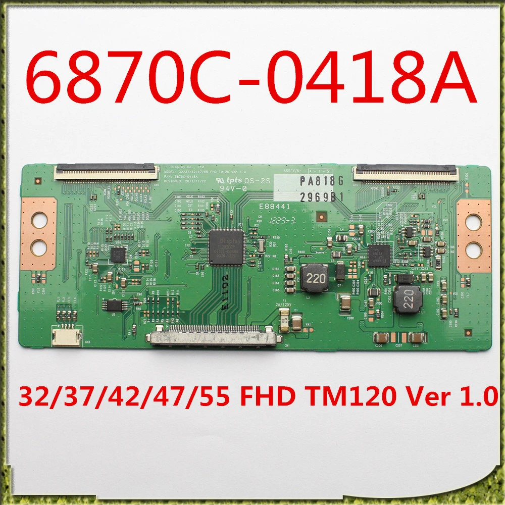 

Карта для телевизора 6870C-0418A 32 37 42 47 55 FHD TM120 Ver 1,0 T-CON, сменная плата Tcon 6870C0418, оригинальная логическая плата 6870C 0418A