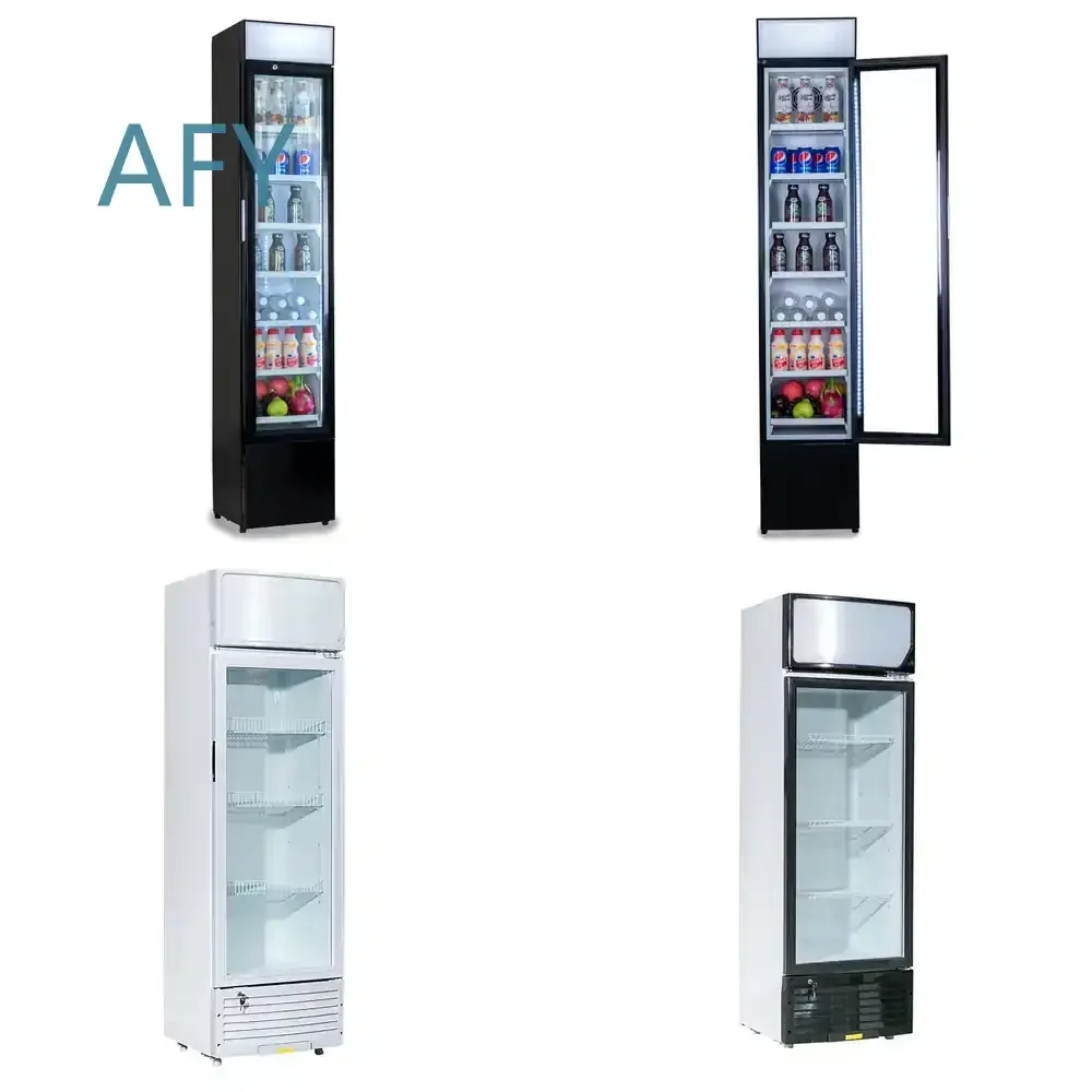 Single Upright Display Refrigerator for Beer Fridge Drink Refrigeration Equipment Commercial Beverage Cooler Bar Refrigerator
