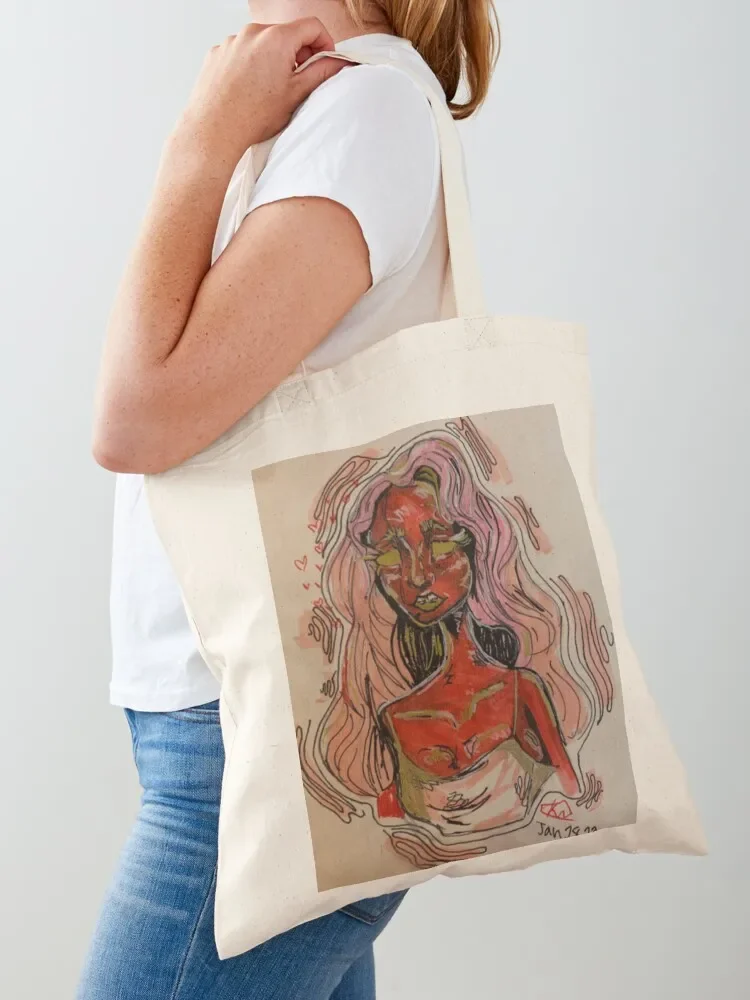 Red Tote Bag Lady bags university shopper bag Gift bags Canvas shoulder bag