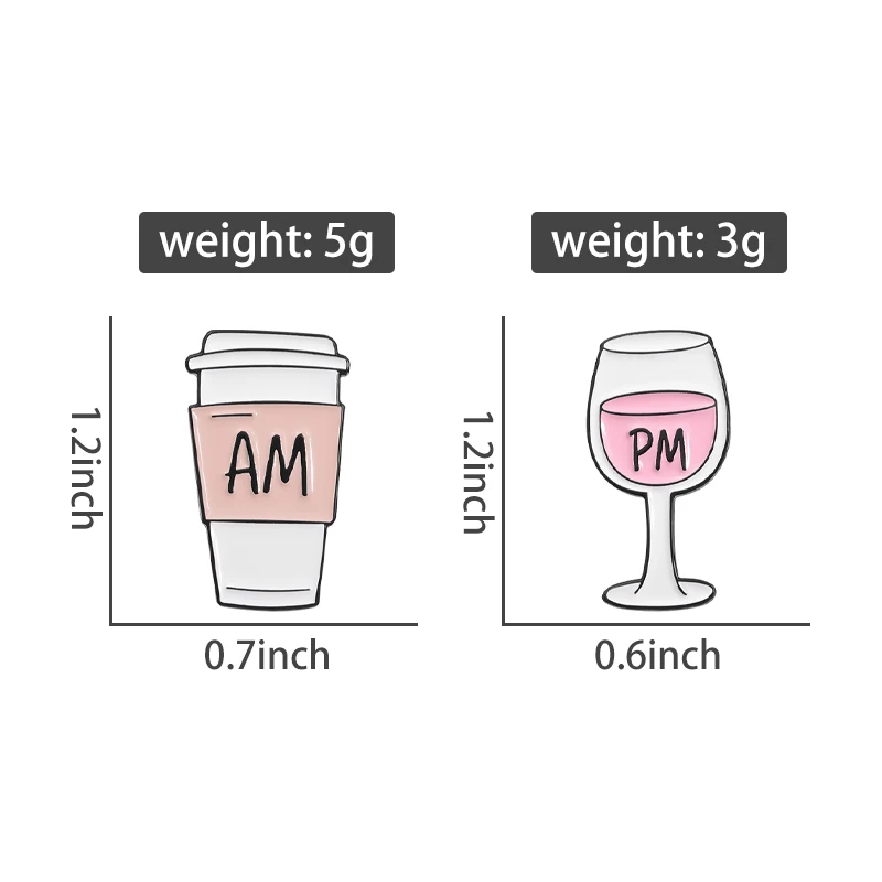 2-3Pcs/Set Cartoon Pink Ratz Cat Enamel Pins Custom AM Coffee PM Wine Brooch Thanks,Science Lapel Backpack Badge Accessories Pin