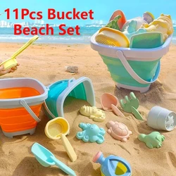Kids Beach Sand Toys Set Beach Toys Sand Molds Beach Bucket Beach Shovel Tool Kit Sandbox Toys for Toddlers Outdoor Play Gift