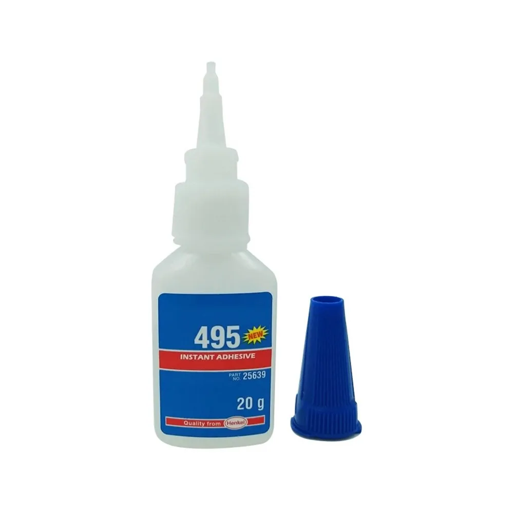 Ethyl Cyanoacrylate 495 لاصق فوري 20/60mpa.s 5-20 ثانية علامة تجارية جديدة عديمة اللون سرعة المعالجة السريعة جودة عالية