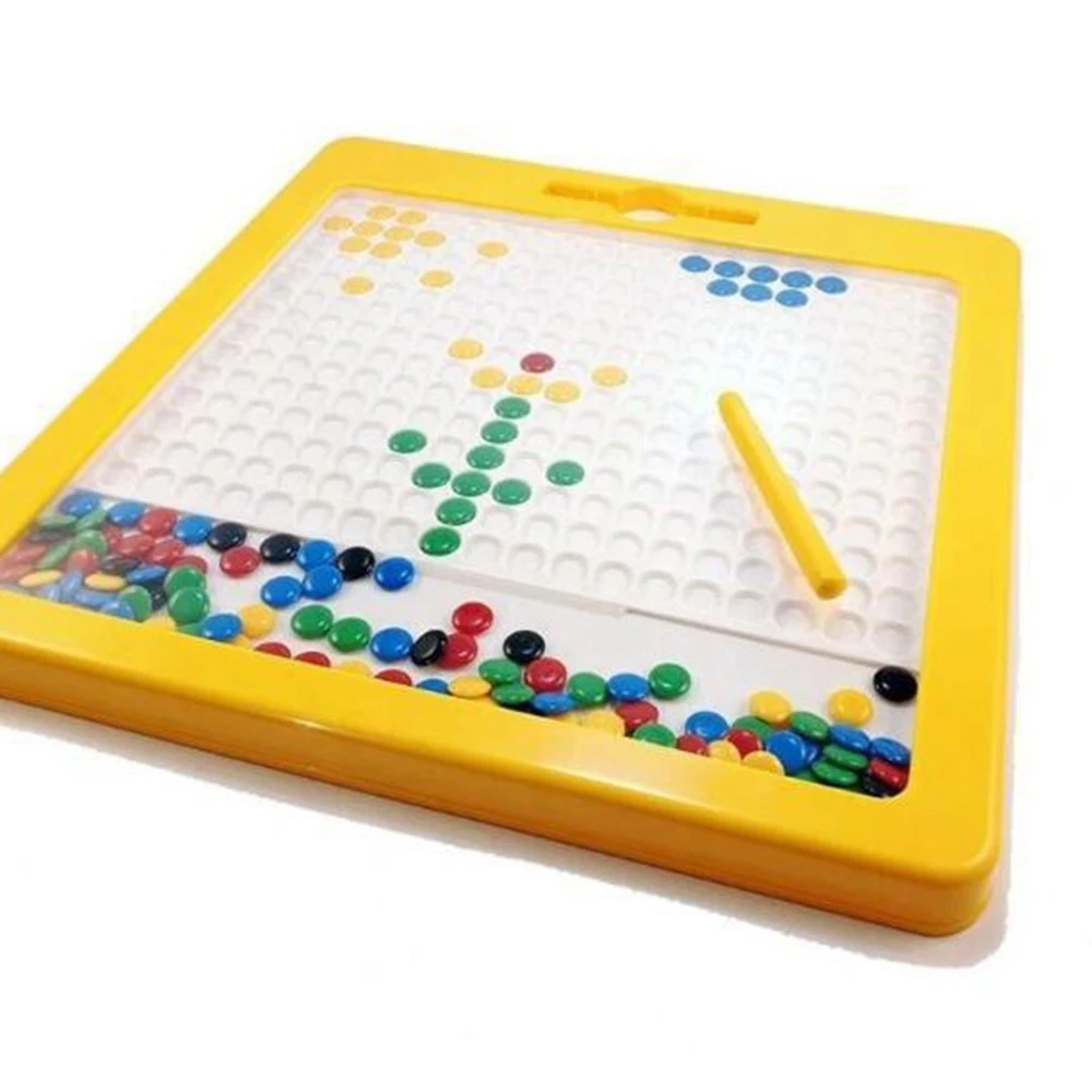 Prancheta de plástico magnético para crianças, puzzle educação precoce, brinquedos iluminação mente, tábua de escrita, 1 pc