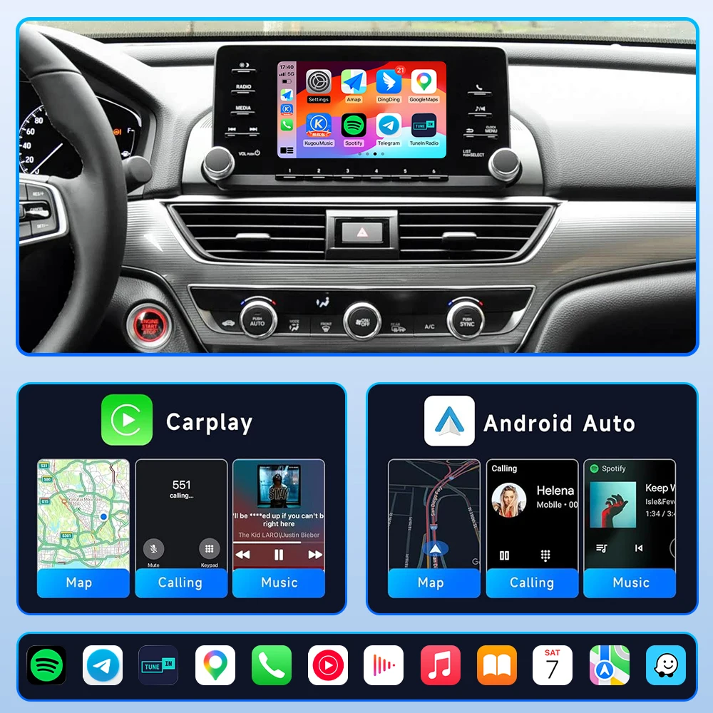 Wireless Carplay Module Box for HONDA ACCORD 10th Generation 2018-2021 Android Auto Car Play AI Multimedia Box