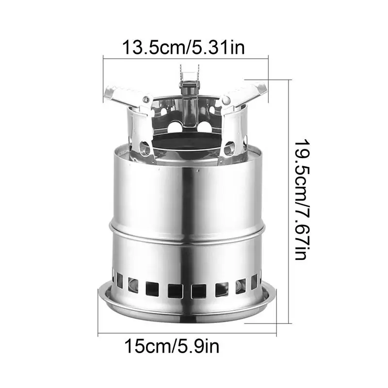 Imagem -06 - Fogão a Lenha ao ar Livre com Ash Pan Removível Portable Camping Fire Pit Ferramenta para Quintal Pátio Jardim Piquenique Camping