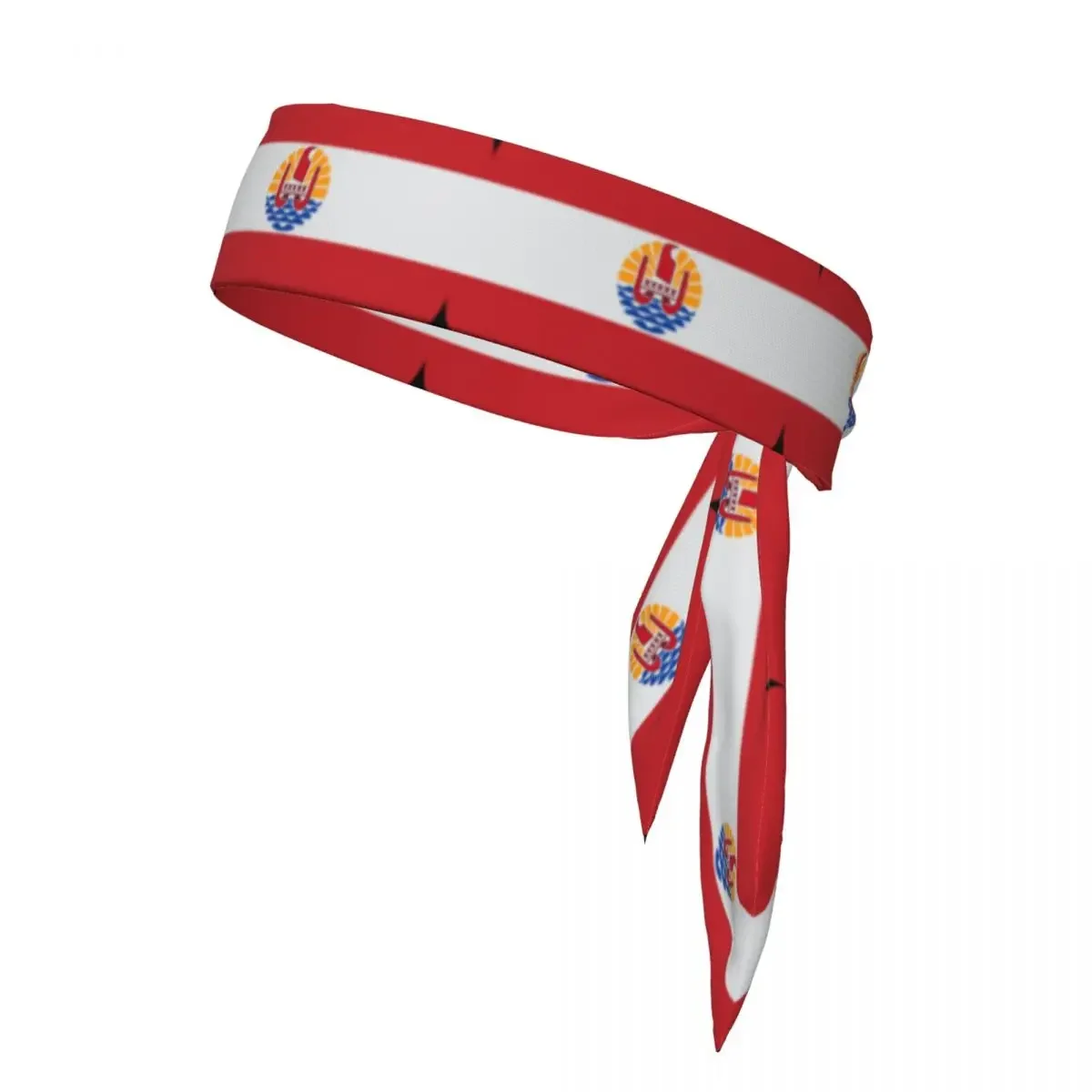 Tie Headbands French Polynesia Flag Sports Head Band Athletic Sweatband Bandana Sweat Wicking