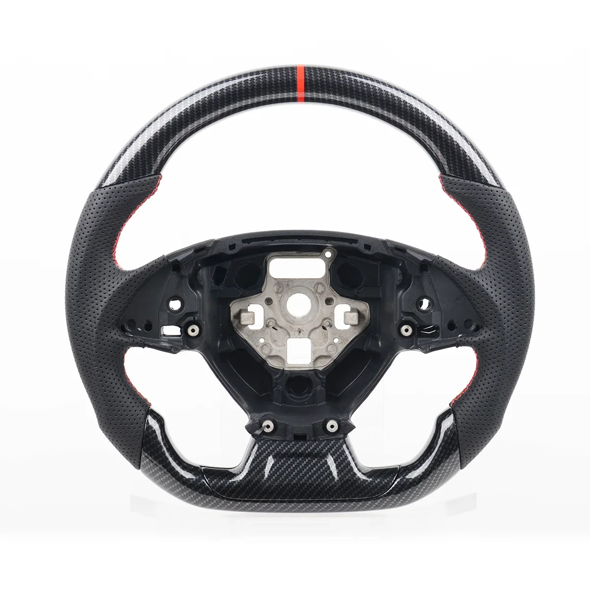 

Hydro Dip Carbon Fiber Steering Wheel For Chevrolet Camaro 2016-2023 Perforated Leather Racing Wheel Car Accessories