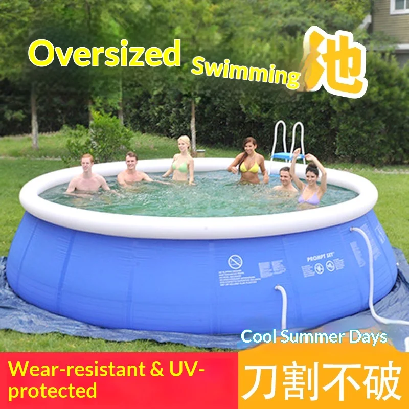 China Factory Hot Sale PVC Inflatable Swimming Pool For Home Use Children & Adult Oversized Outdoor Foldable Thickened Frame