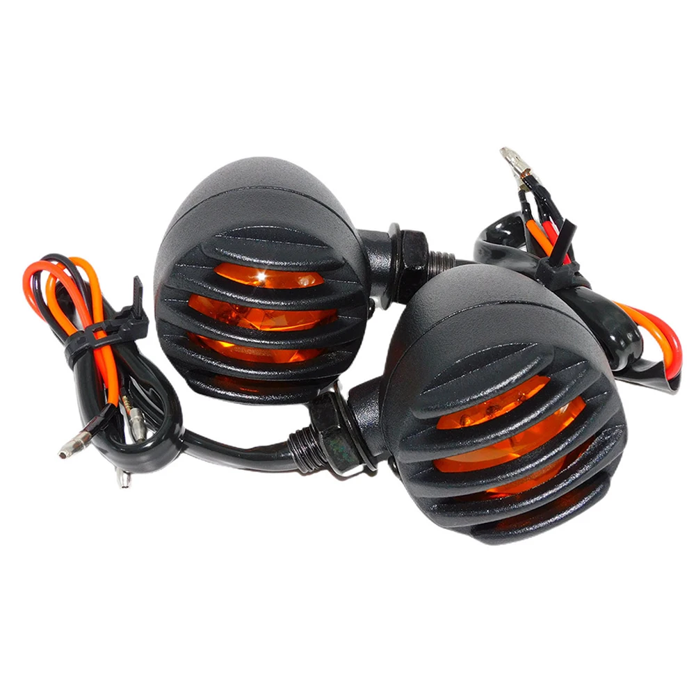 

Motorcycle LED Signal Lamp Retro Grill Motorcycle Indicator Lamp LED Turn Indicator Light for Harley Sportster for Yamaha Bobber