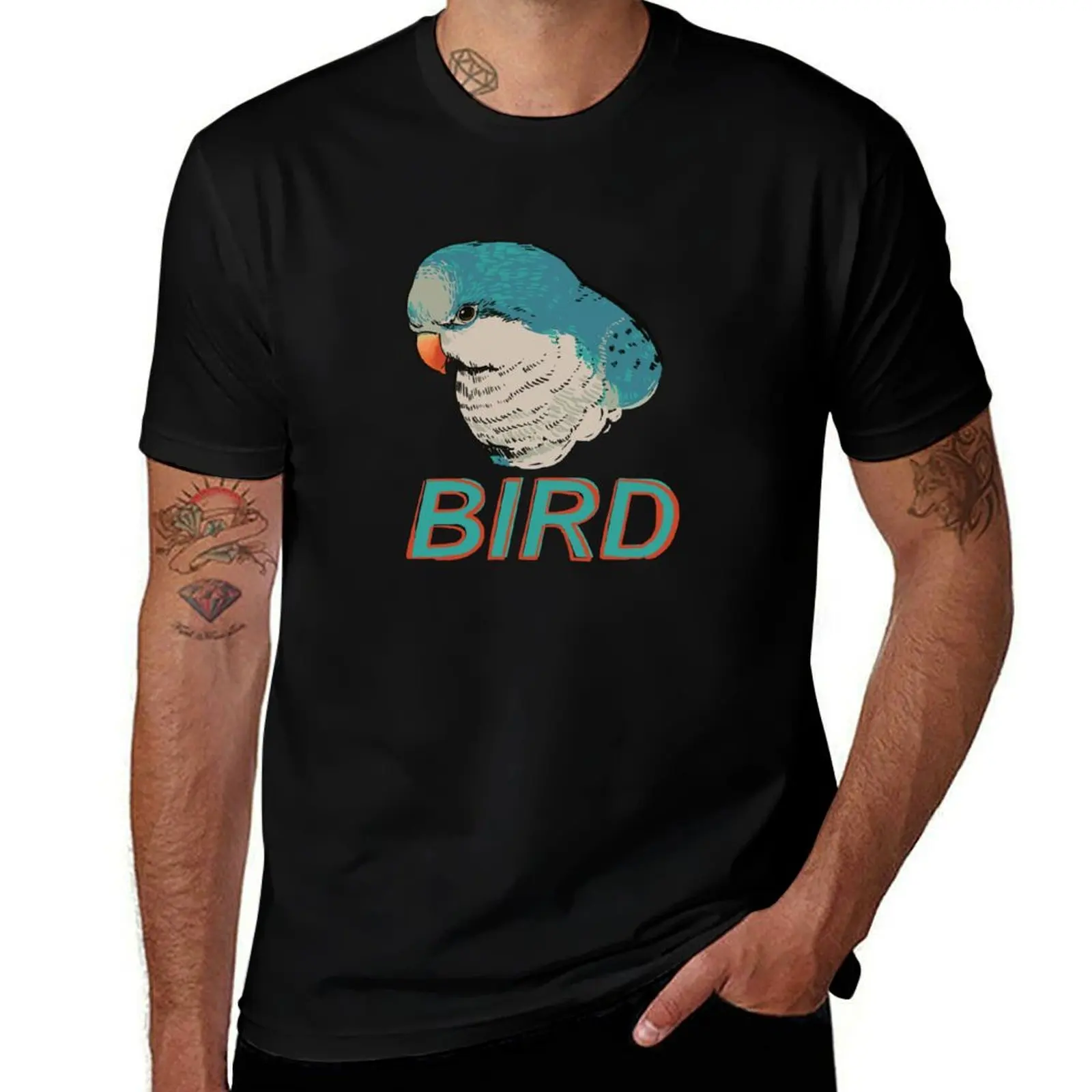 

BIRD - Quaker Parrot (Blue) T-Shirt anime t shirts graphic t shirts plain funny meme t-shirts mens t shirts casual stylish