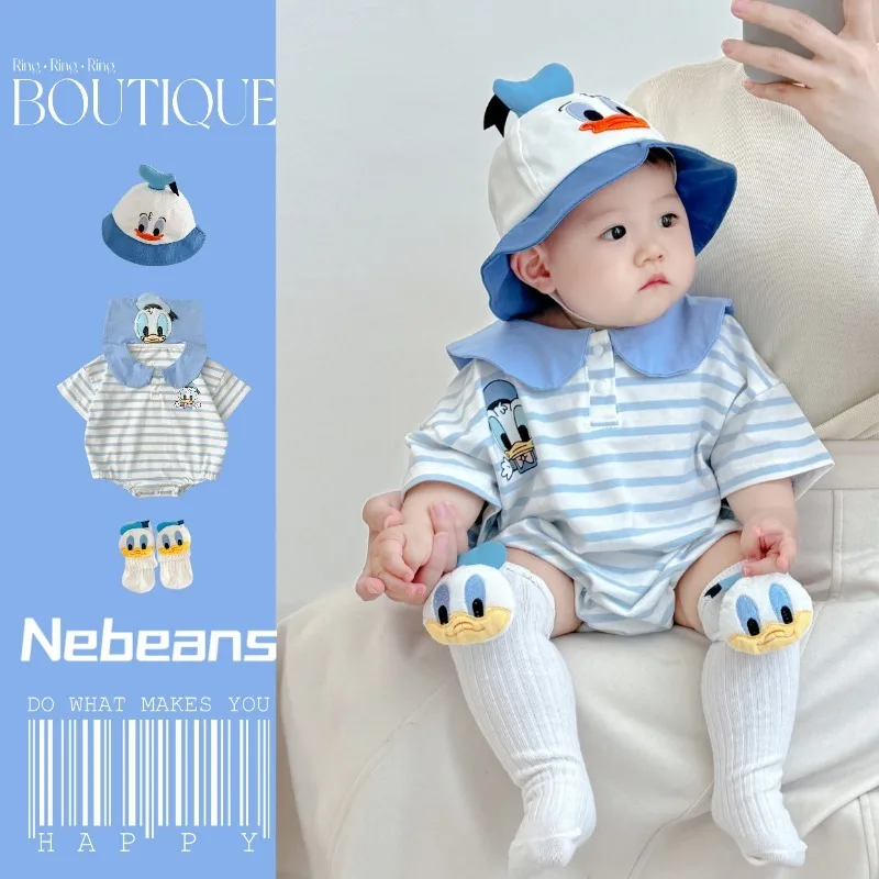 Kawaii Disney Donald Duck Hat Cartoon Cute Hat for Babies A Cotton Soft and Comfortable Outing for Baby Gift H2841-2