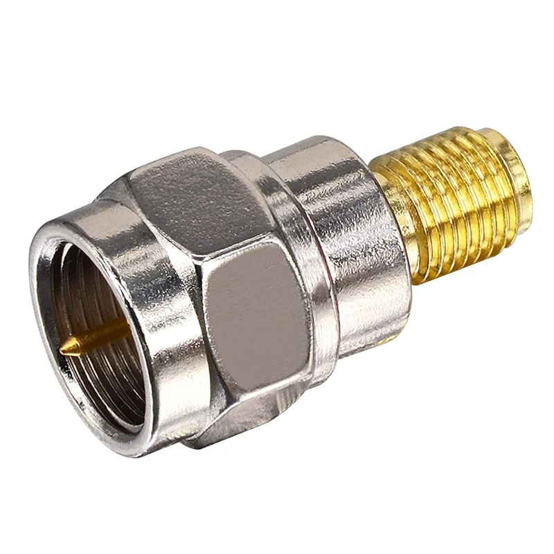 F Male To SMA Male Plug Straight RF Coax Adapter F To SMA Connector Convertor