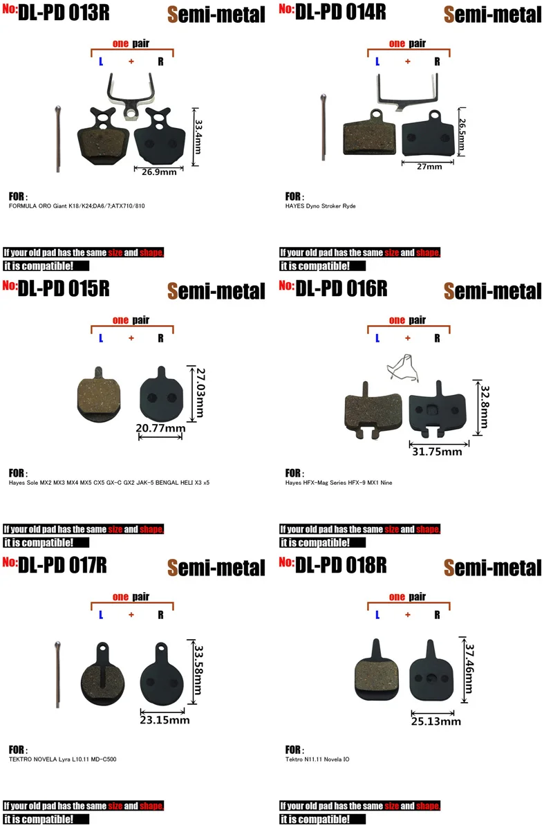 Pastillas de freno de disco para bicicleta SHIMANO XT/R ZOOM 975 985 ZEE MT5 315 MAGURA MT8 SRAM AVID BB5 Elixir DB1S semimetálicas, 4 pares