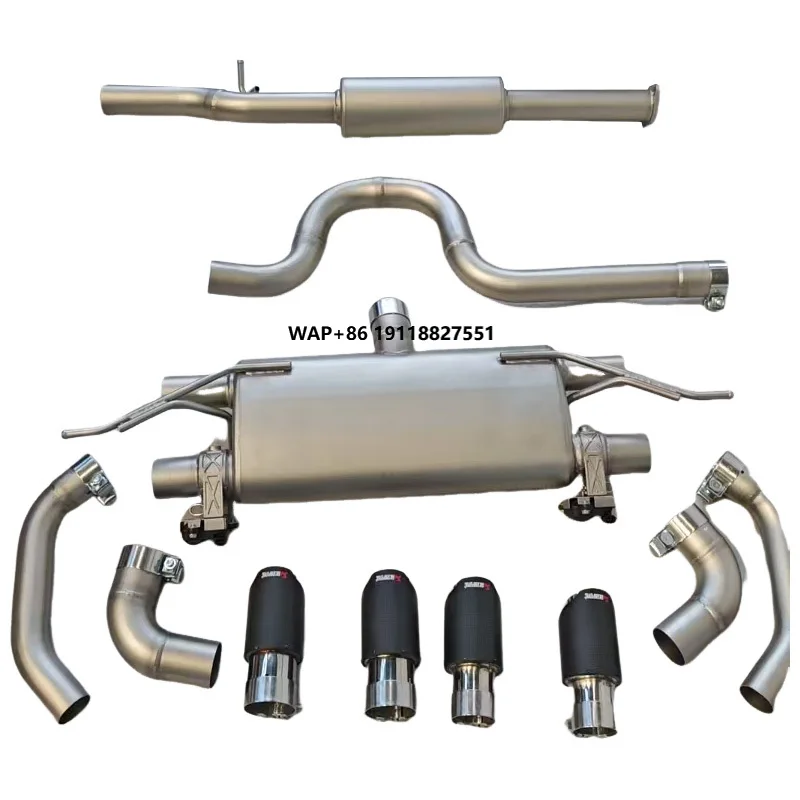 

Гибридная выхлопная труба Catback Golf MK7 1,4 T 2016, высокопроизводительный спортивный автомобиль, задняя часть из нержавеющей стали