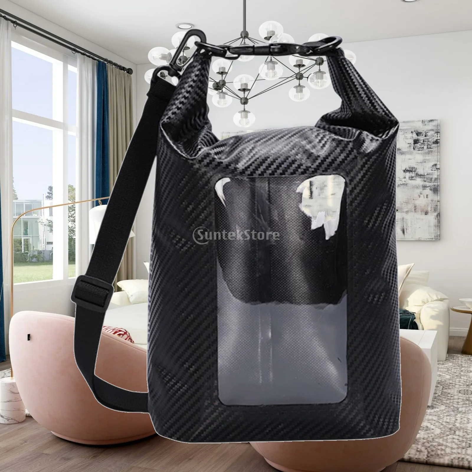 ドライバッグ防水電話ポーチ-5l-アウトドアスポーツバッグ軽量フロートバッグギアを乾燥状態に保つロールトップサック釣りラフティング用