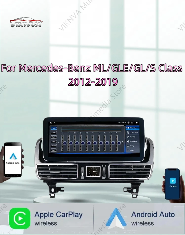 6+128G Android Car Radio For Mercedes-Benz ML/GLE/GL/S Class 2012-2019 Auto Stereo GPS Navi Multimedia Player Carplay Head Unit