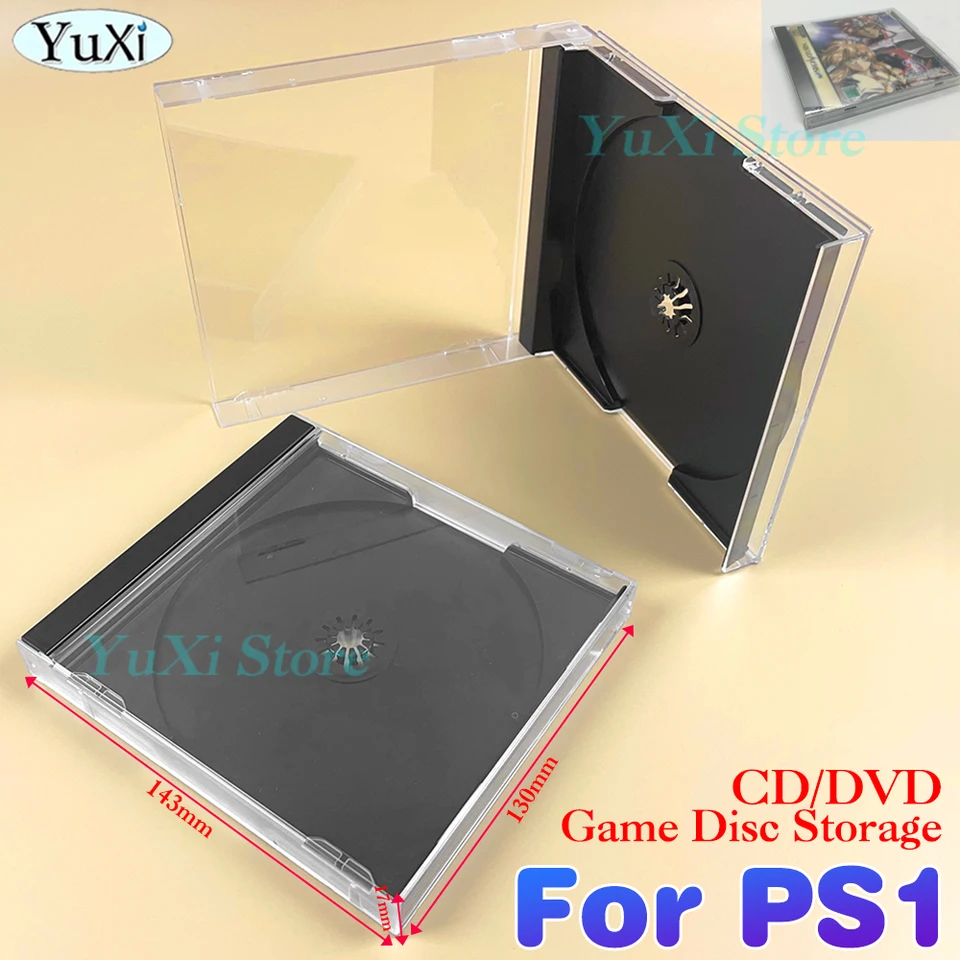 1Pc DVD CD ゲームディスク収納シェルカバー PS1 透明シングルディスク