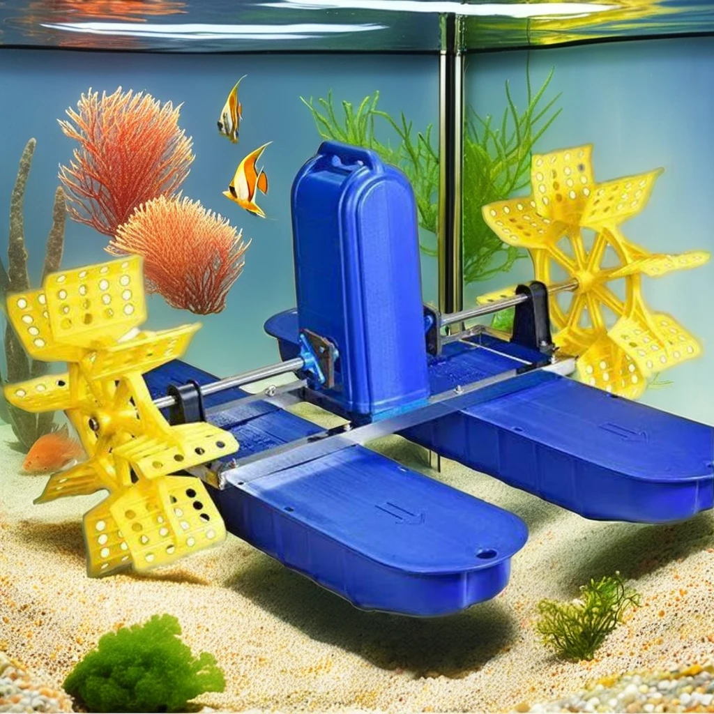 Hot Sale Energy-Saving 2 Impellers Paddle Wheel Aerator Fish Pond Shrimp Farming Efficient Aquaculture Oxygen Equipment