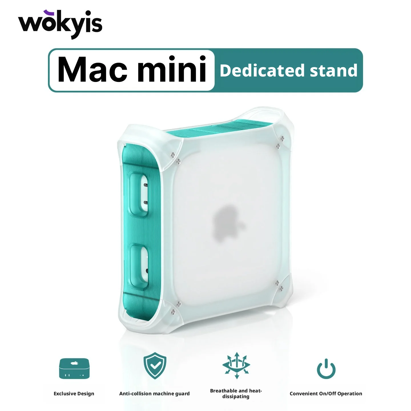 Wokyis Mac Mini Case for Mac mini M6 /M5 Pro Holder Dustproof Shockproof Protective Heat Dissipation Cooling Mount Accessories