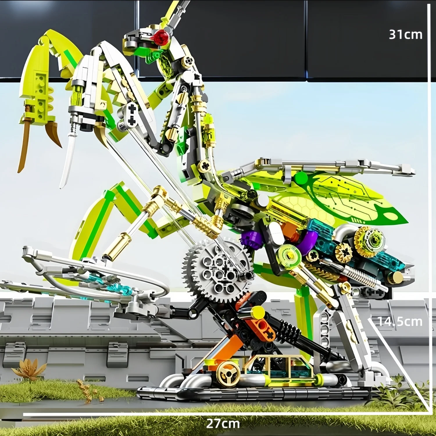 999PCSการวิเคราะห์MantisแมลงชีวิตชุดLight Building Blocksอิฐสัตว์Worldของเล่นสําหรับของขวัญเด็ก