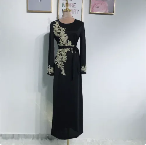 Dubai Dress Long Skirt Embroidered Slim Fit Hip Hugging Dress