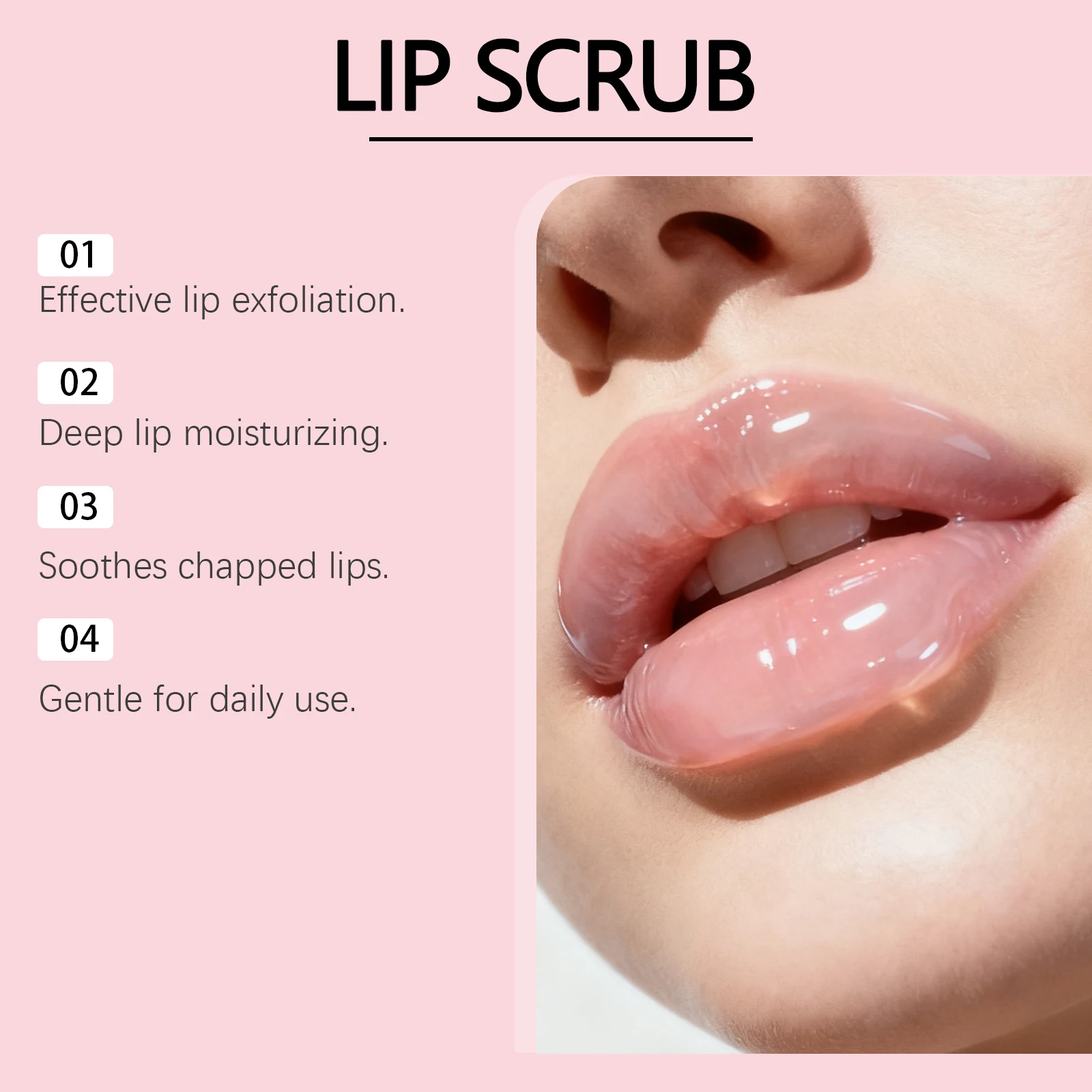 Strawberry Lip Scrub Exfoliating Preventing Drying Cracking Remove Dead Skin Improve Dullness Moisturizing Brightening Lip Care
