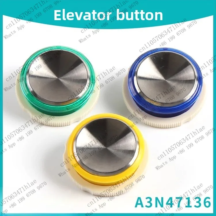 1PCS A3N47136 Elevator Parts Compatible with KAS441 Button Blue Green Yellow Light A4J47135 A4N58820
