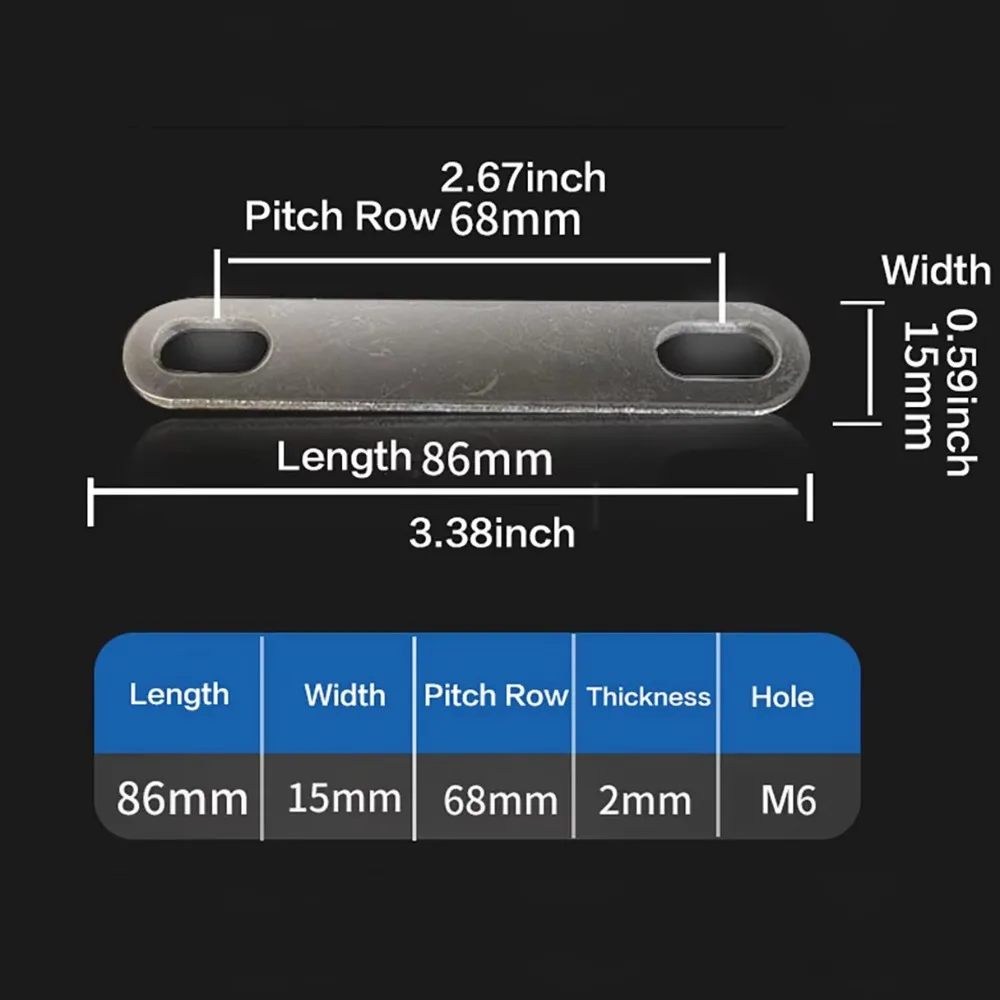 New M6 Bus Bars Connector Flat Nickel-plated Copper Battery Busbar Battery Connector Lifepo4 Cell Lithium